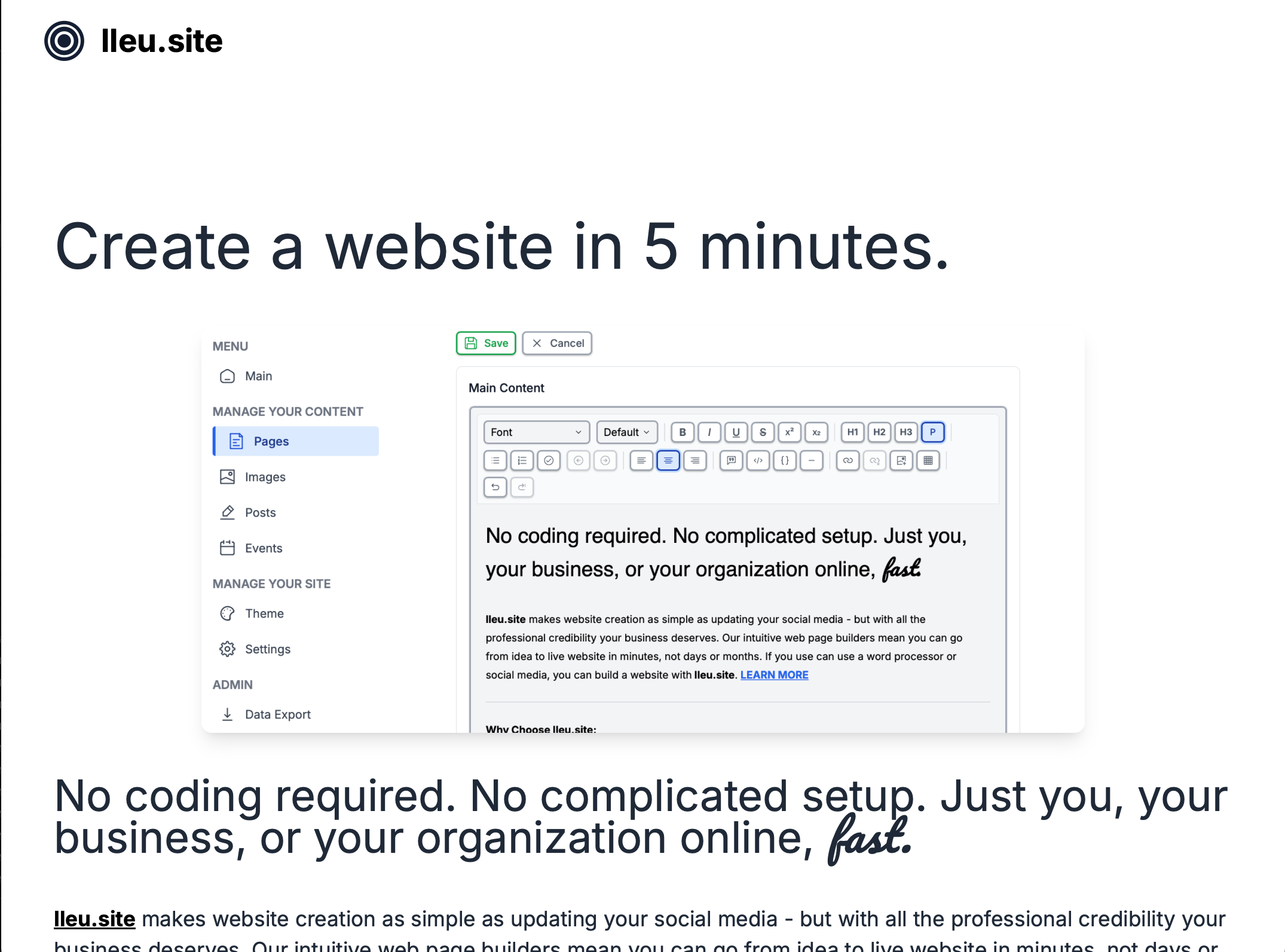Info Page Screenshot